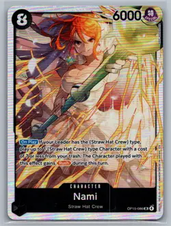 Nami OP15-086 Super Rare Adventure on Kami's Island One Piece Foil Near Mint - Image 1