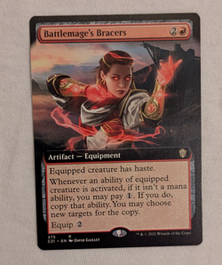 Battlemage's Bracers (Extended Art) Commander 2021 Rare NM - Image 1