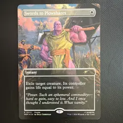 Magic: The Gathering Swords to Plowshares 0001 Promo Foil White Thanos EN - Image 1