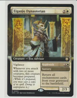 Eiganjo Dynastorian - Extended Art Rare MtG Card SOC 63 Commander - Image 1