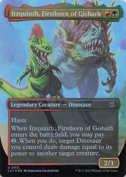 Itzquinth, Firstborn of Gishath (Borderless) The Lost Caverns of Ixalan Foil - Image 1