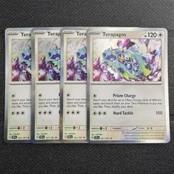 4x Terapagos | Surging Sparks | 161/191 NM | Holo | Pokemon TCG Playset - Image 1