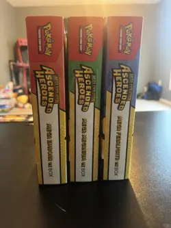 Pokemon TCG Mega Evolution—Ascended Heroes ex Box Lot 3 w/4 Booster Packs - Image 4