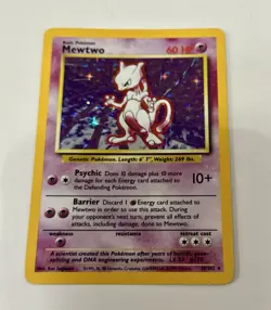 Mewtwo 10/102 - Holo Rare - Base Set Unlimited Pokemon Card - Image 2