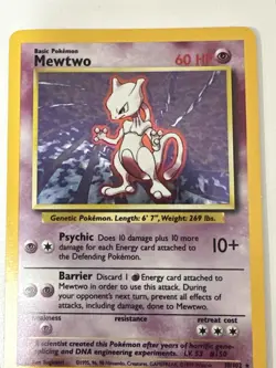 Mewtwo 10/102 - Holo Rare - Base Set Unlimited Pokemon Card - Image 3
