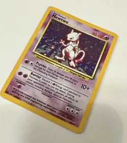 Mewtwo 10/102 - Holo Rare - Base Set Unlimited Pokemon Card - Image 4