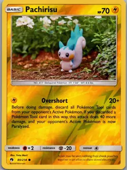 Pachirisu 80/214 Lost Thunder Pokemon TCG Reverse Holo C NM - Image 1