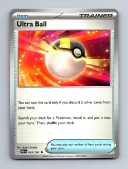 Ultra Ball 091/091 Uncommon Paldean Fates Pokemon Near Mint - Image 1