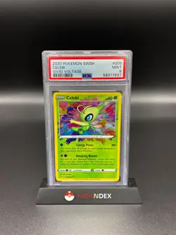 Amazing Rare Celebi 009 2020 Vivid Voltage Pokemon SWSH Base PSA 9 Mint - Image 1