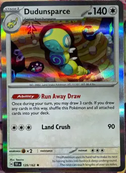Dudunsparce Holo Rare - 129/162 - Temporal Forces Pokemon 2024 - Image 1