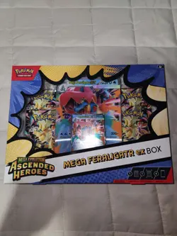 Pokemon Mega Evolution Ascended Heroes Mega Feraligatr Ex Box Factory Sealed - Image 1