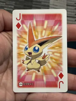 Victini Pokemon Playing Poker Pokeball Nintendo Japanese Very Rare J Diamond - Image 1