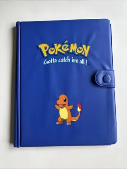 Pokemon Charmander Blue Vintage Rare 4 Pocket Binder 1999 Snap Binder CC - Image 1