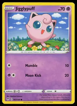 Jigglypuff 067/189 Common Darkness Ablaze Pokemon Near Mint - Image 1
