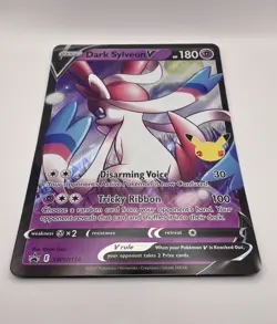 2021 POKEMON SWSH CELEBRATIONS COLLECTION-JUMBO OVERSIZE #134 DARK SYLVEON V - Image 1