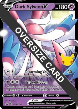 2021 POKEMON SWSH CELEBRATIONS COLLECTION-JUMBO OVERSIZE #134 DARK SYLVEON V - Image 2