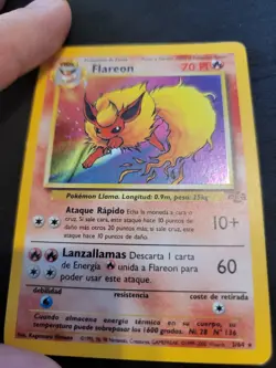 Holo Foil Flareon # 3/64 Jungle Set TCG Game Pokemon Trading Cards MP - Image 2
