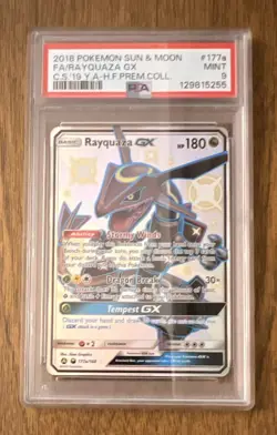 Rayquaza GX PSA 9 2018 Pokemon TCG 177A/168 Alternate Art Holo Promo ENG - Image 1