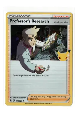 Professor's Research (Professor Oak) 023/025 Holo Rare Celebrations Pokemon - Image 1