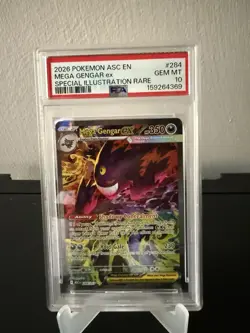 2026 POKEMON ASC EN-ASCENDED HEROES #284 MEGA GENGAR EX PSA 10 - Image 1