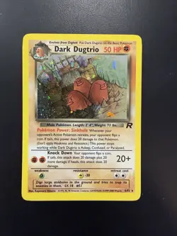Pokemon TCG Dark Dugtrio Team Rocket 6 Holo Unlimited Holo Rare LP+ - Image 1
