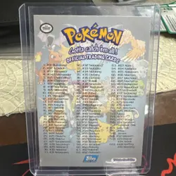 Pokemon Topps TV Animation Black Label Foil Checklist Card MP - Image 4