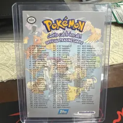 Pokemon Topps TV Animation Black Label Foil Checklist Card MP - Image 5