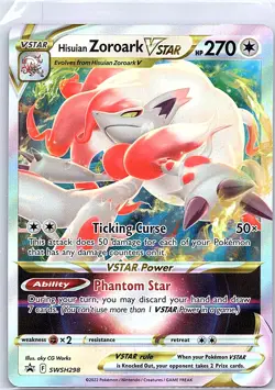 Hisuian Zoroark VSTAR - SWSH298 SWSH: Sword & Shield - Pokemon Card - NM - Image 1