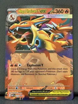 Mega Charizard Y ex 030 Promo Holo Pokemon Card Ultra Rare Custom NM - Image 1