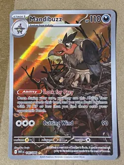 Mandibuzz 145/086 - SV: White Flare Illustration Rare Pokemon Holo TCG Card - NM - Image 1
