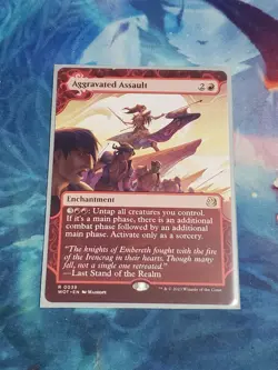 MTG Aggravated Assault - Wilds of Eldraine Enchanting Tales - Lightly Played LP - Image 1