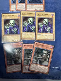 YUGIOH 3X KING OF THE SKULL SERVANTS TLM-EN032 COMMON 1st Ed + Wightmare - Image 3