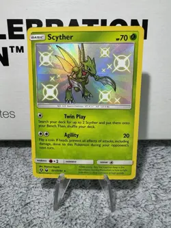 Pokemon Card - Scyther SV1/SV94 Hidden Fates: Shiny Vault Holo Near Mint - Image 1