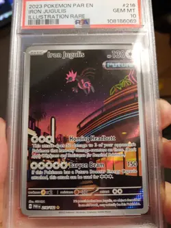 Iron Jugulis Illustration Rare Psa 10 Gem Mint 2023 Paradox Rift 216 Par En Card - Image 1