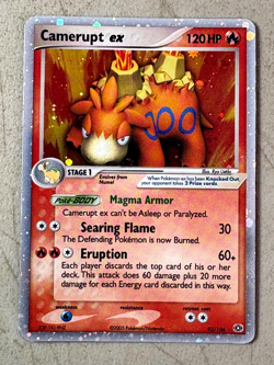 Camerupt EX #92/106 Emerald MP/HP - 2005 Pokemon TCG Card - Image 1