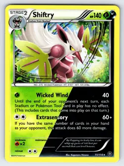 Shiftry 11/114 2016 XY Steam Siege Pokemon Card TCG Nintendo Holo Rare - VLP - Image 1