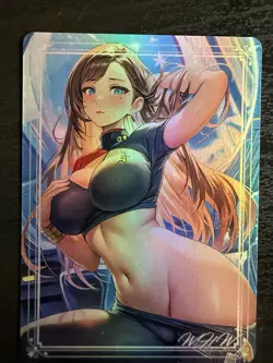 Custom Trading Card Sexy Star Trek Starfleet Waifu Anime Girl Holo Foil - Image 1