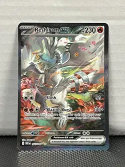 Pokemon TCG Reshiram EX White Flare Near Mint Card 166/086 Sir - Image 1