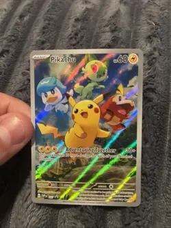Pikachu Blackstar Promo Paldea Evolved ETB Card LP- 027 Pokemon Scarlet & Violet - Image 2