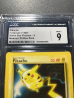 CGC 9 MINT Pikachu # 4 WB Movie WOTC Black Star PROMO Pokemon Card📈🔥 - Image 2