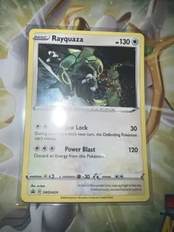 Pokemon TCG Rayquaza - SWSH029 Sword & Shield Black Star Promo NM W/Swirl - Image 1