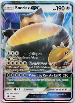 Snorlax GX - SM05 Holo Promo Sun & Moon Promo Pokemon TCG NM - Image 1