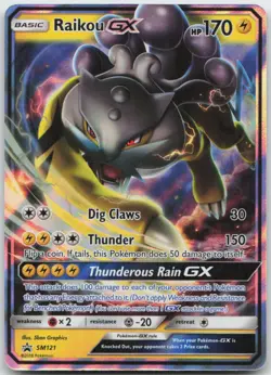 Raikou GX SM121 Holo Promo Sun & Moon Promo Pokemon TCG NM - Image 1