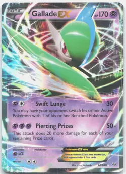 Gallade EX 34/108 Holo EX Rare Roaring Skies Pokemon Lightly Played - Image 1
