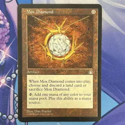 Magic the Gathering Mox Diamond Stronghold Rare Card LP - Image 1