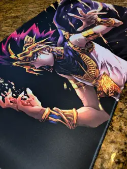 Yu-Gi-Oh! CCG Playmat - Black TCG Playmat - YuGiOh Magician CCG Card Mat 24x14 - Image 5