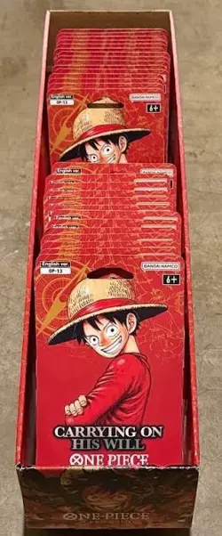 One Piece OP-13 Carrying on His Will Sleeved Blister Packs - Lot of 20 - Image 1