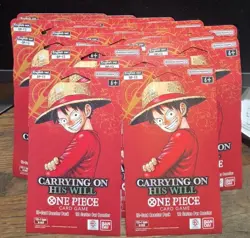 🔥 One piece OP13 Carrying on His Will Sleeved Booster Pack LOT X15 🔥 - Image 1