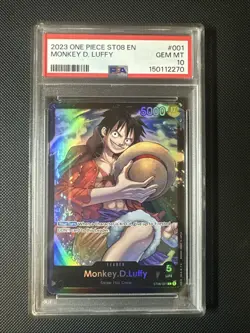 MONKEY D. LUFFY - FOIL ST08 EN - PSA 10 - 2023 ONE PIECE STARTER DECK #001 - Image 1