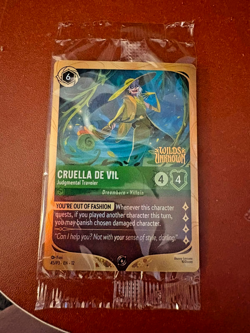 Disney Lorcana Wilds Unknown CRUELLA DE VIL - STAMPED PROMO Foil 45-P - Image 3